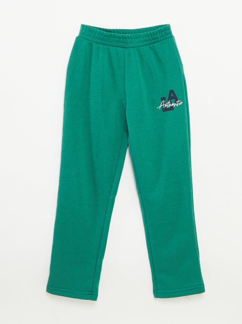 Conjunto de sudadera + pantalón estilo campus - 2 piezas Verde - Kiabi