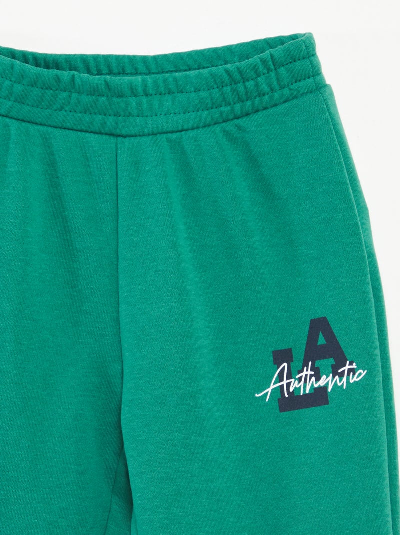 Conjunto de sudadera + pantalón estilo campus - 2 piezas Verde - Kiabi