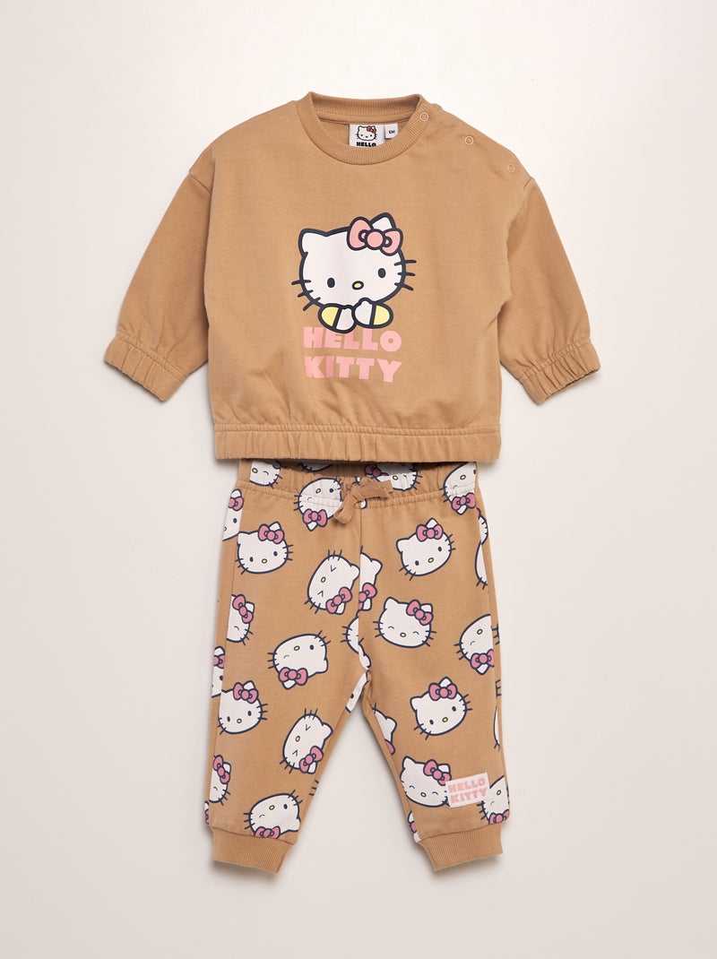 Conjunto de sudadera + pantalón 'Hello Kitty' - 2 piezas MARRON - Kiabi