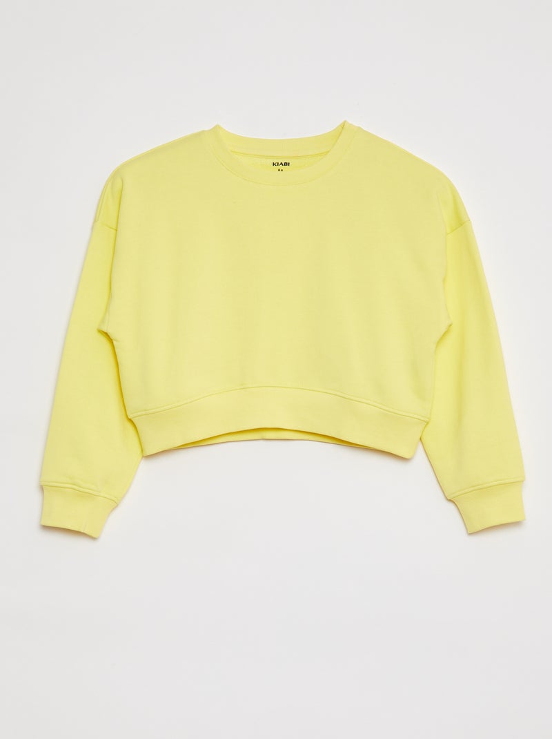 Conjunto de sudadera + pantalón liso - 2 piezas amarillo - Kiabi