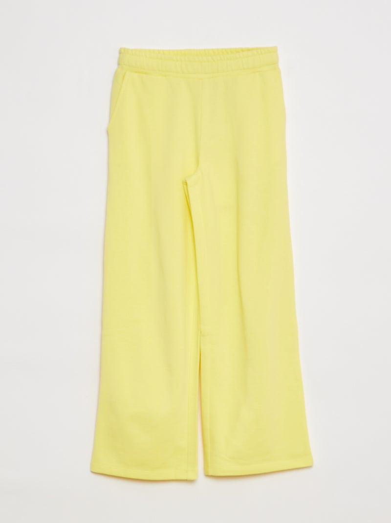 Conjunto de sudadera + pantalón liso - 2 piezas amarillo - Kiabi