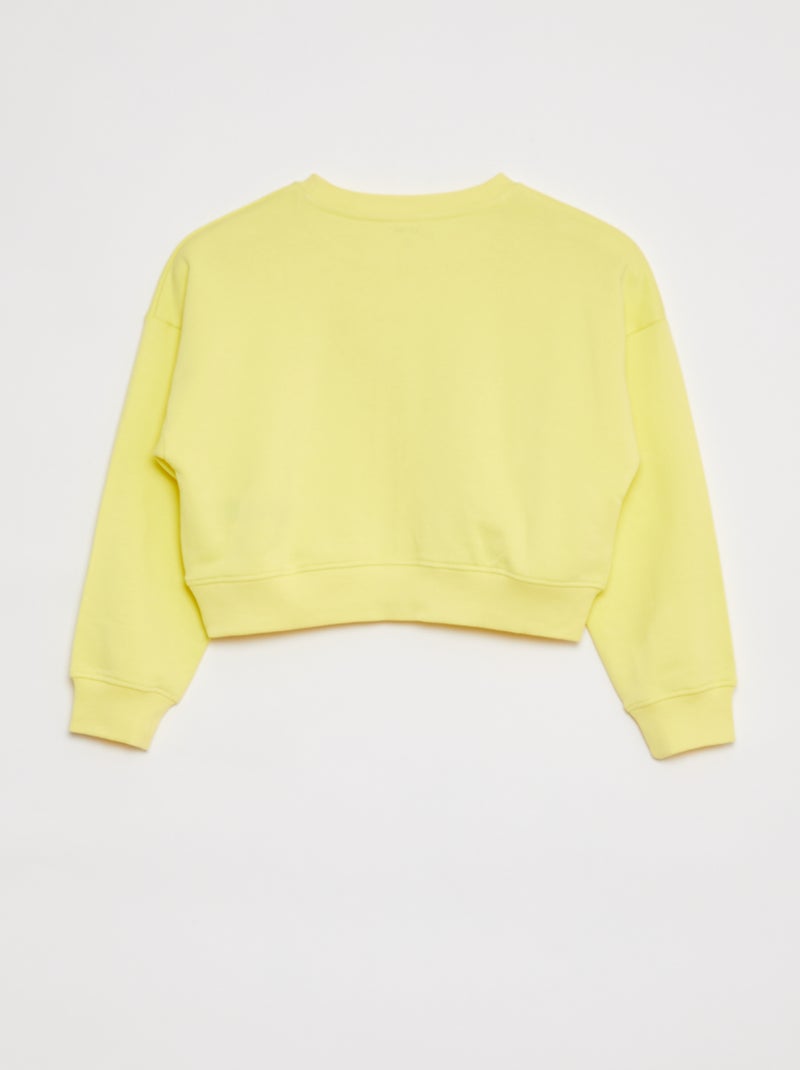 Conjunto de sudadera + pantalón liso - 2 piezas amarillo - Kiabi