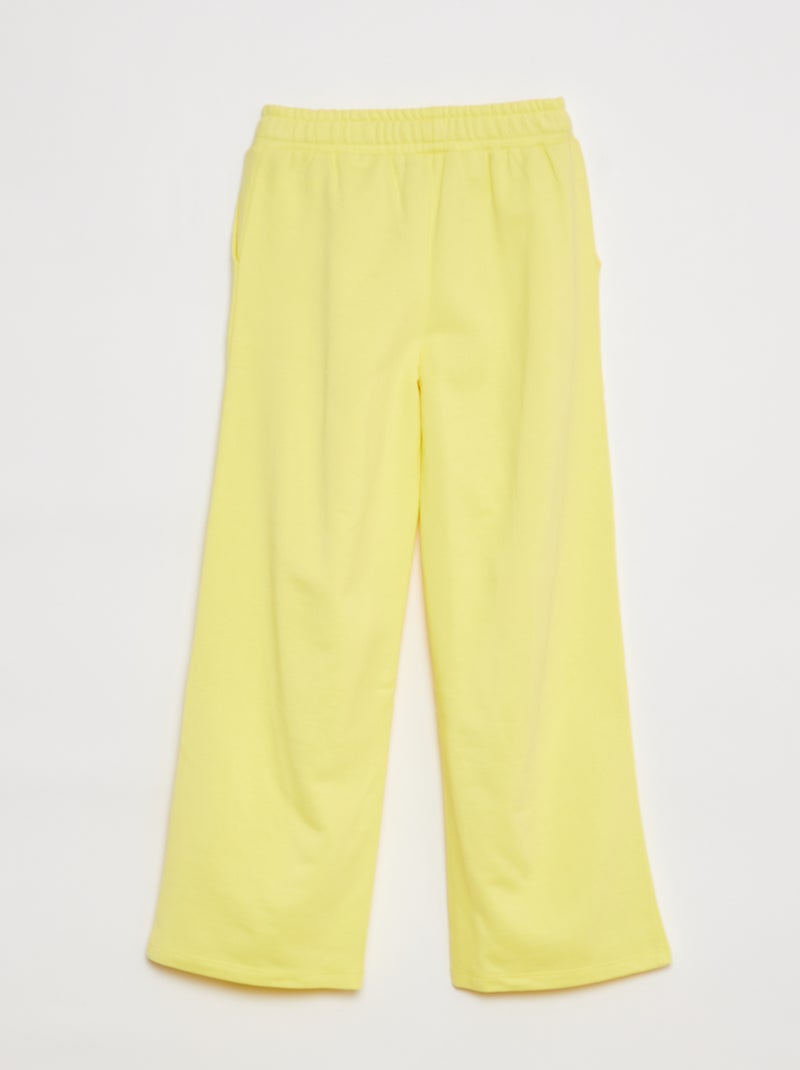 Conjunto de sudadera + pantalón liso - 2 piezas amarillo - Kiabi