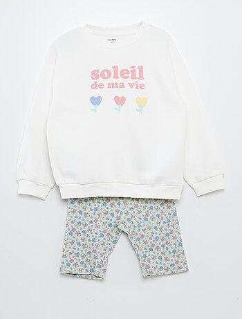 Conjunto de sudadera + short ciclista estampado