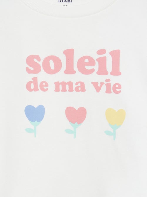 Conjunto de sudadera + short ciclista estampado - Kiabi