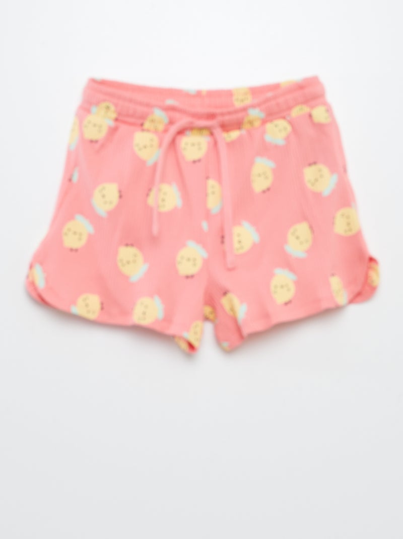 Conjunto de sudadera + short estampado - 2 piezas BLANCO - Kiabi