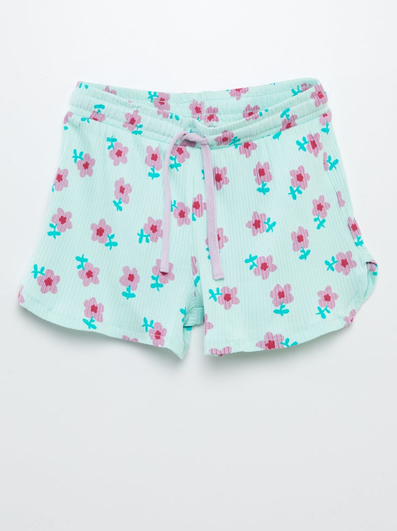 Conjunto de sudadera + short estampado - 2 piezas PURPURA - Kiabi