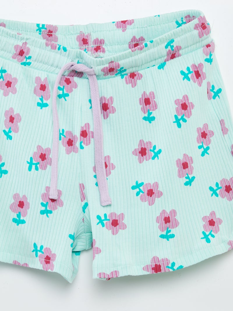 Conjunto de sudadera + short estampado - 2 piezas PURPURA - Kiabi