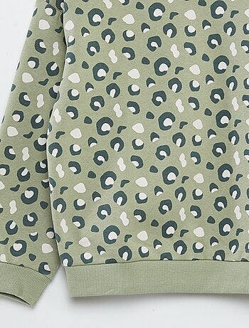 Conjunto de sudadera + short estampado - 2 piezas