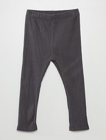 Conjunto de sudadera y legging de canalé - 2 piezas