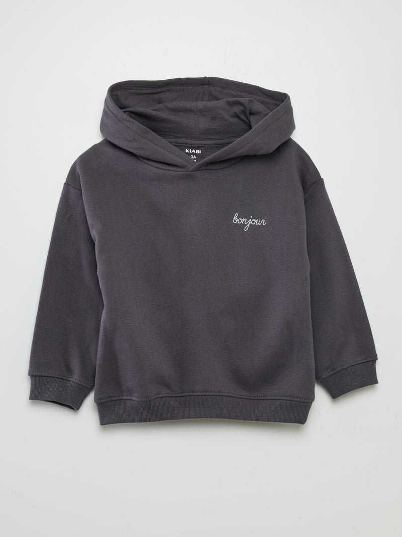 Conjunto de sudadera y legging de canalé - 2 piezas GRIS - Kiabi