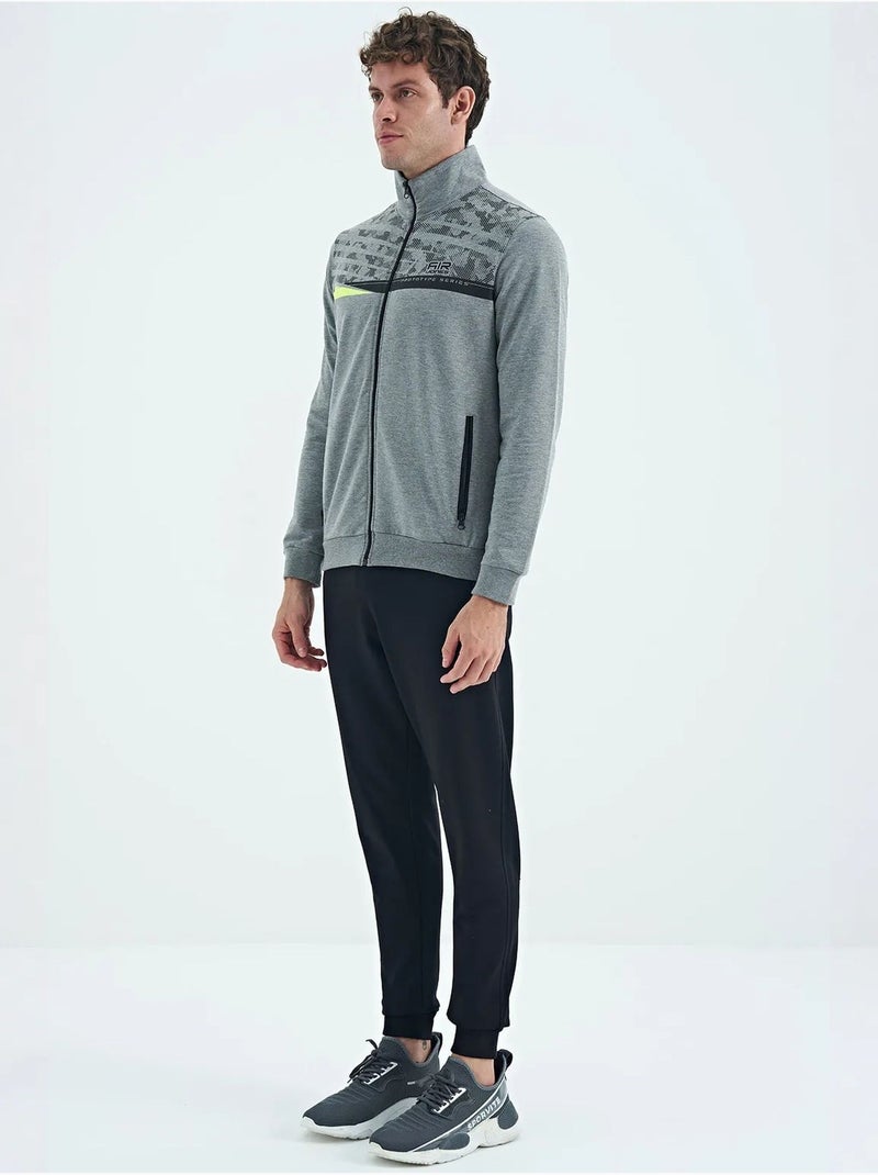 Conjunto de sudadera y pantalón con estampado y cuello con cremallera tommy Gris - Kiabi