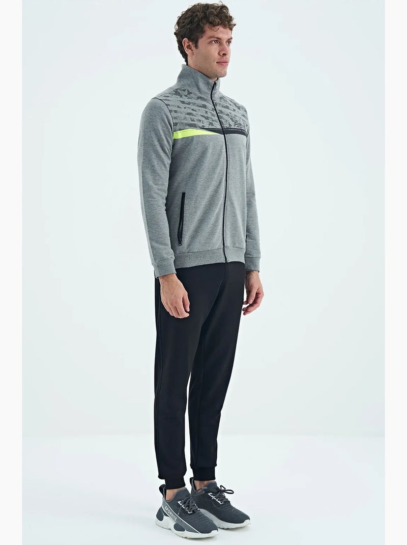 Conjunto de sudadera y pantalón con estampado y cuello con cremallera tommy Gris - Kiabi