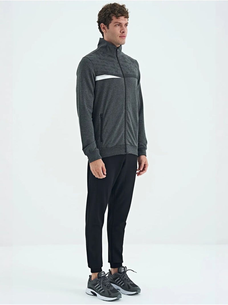 Conjunto de sudadera y pantalón con estampado y cuello con cremallera tommy Gris negro - Kiabi