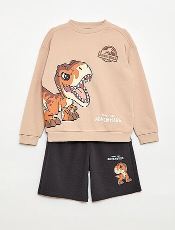 Conjunto de sudadera y pantalón corto 'Jurassic World' - 2 piezas