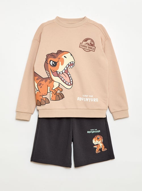 Conjunto de sudadera y pantalón corto 'Jurassic World' - 2 piezas - Kiabi