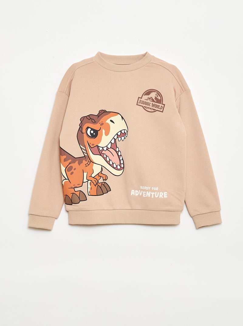 Conjunto de sudadera y pantalón corto 'Jurassic World' - 2 piezas Beige - Kiabi