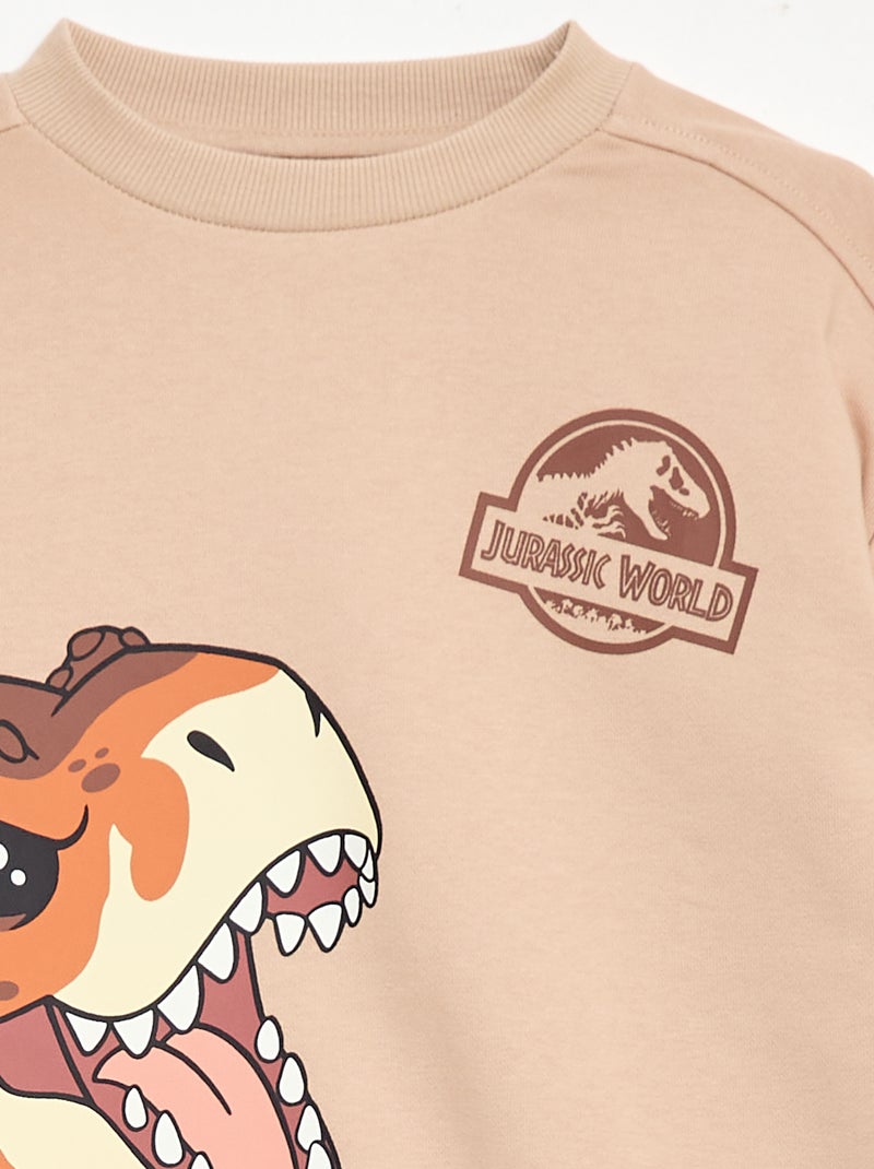 Conjunto de sudadera y pantalón corto 'Jurassic World' - 2 piezas Beige - Kiabi