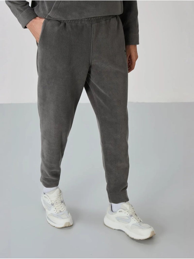Conjunto de sudadera y pantalón de forro polar de poliéster para hombre tommy Gris negro - Kiabi