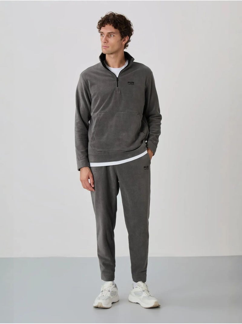 Conjunto de sudadera y pantalón de forro polar de poliéster para hombre tommy Gris negro - Kiabi
