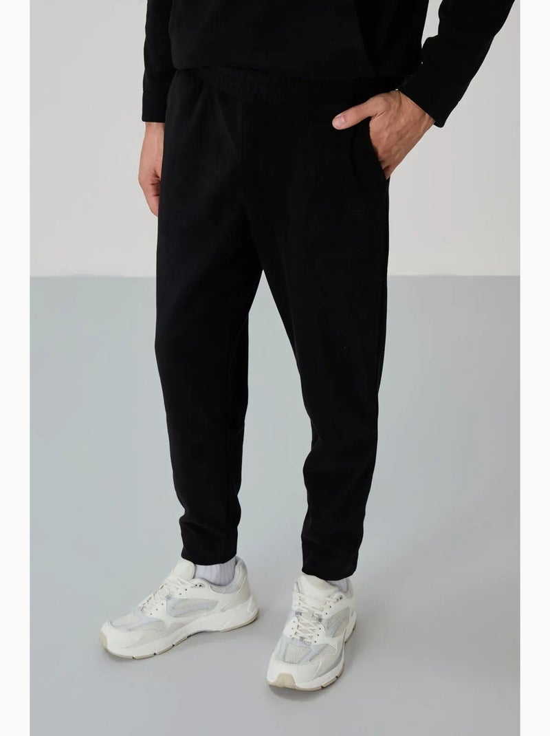 Conjunto de sudadera y pantalón de forro polar de poliéster para hombre tommy Negro - Kiabi