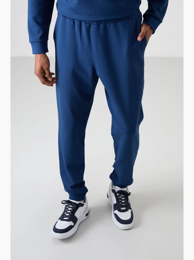 Conjunto de sudadera y pantalón de forro polar estampado tommy Azul - Kiabi