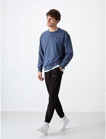 Conjunto de sudadera y pantalón oversize cuello redondo tommy