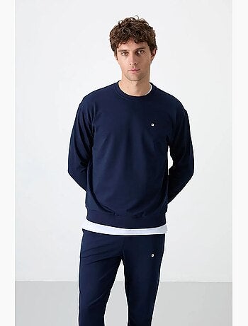 Conjunto de sudadera y pantalón oversize cuello redondo tommy
