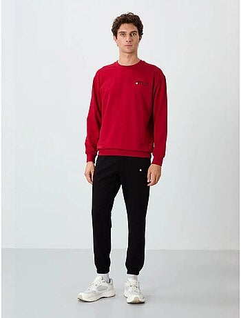 Conjunto de sudadera y pantalón oversize cuello redondo tommy