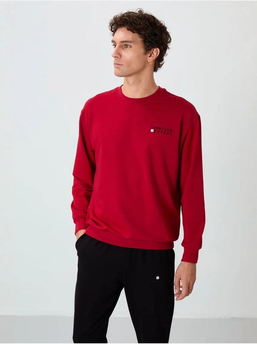 Conjunto de sudadera y pantalón oversize cuello redondo tommy - Kiabi Conjunto de sudadera y pantalón oversize cuello redondo tommy - Kiabi