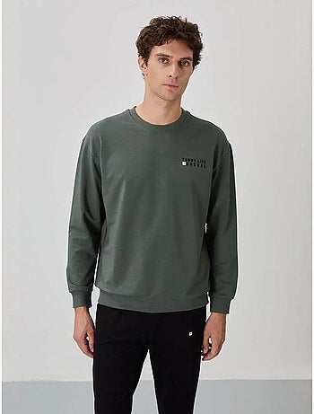 Conjunto de sudadera y pantalón oversize cuello redondo tommy