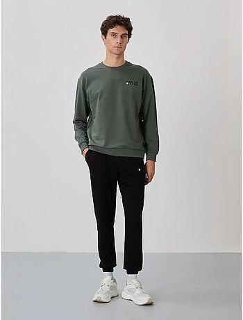 Conjunto de sudadera y pantalón oversize cuello redondo tommy