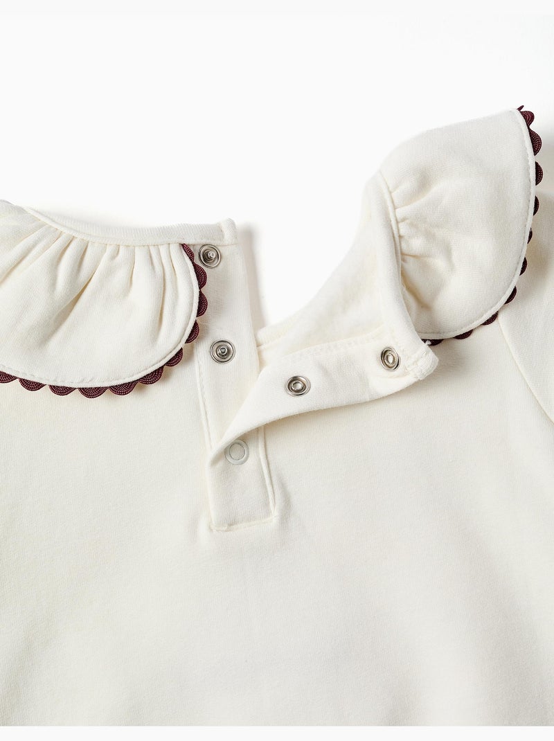 Conjunto de sudadera y pantalones de chándal perchados Blanco - Kiabi