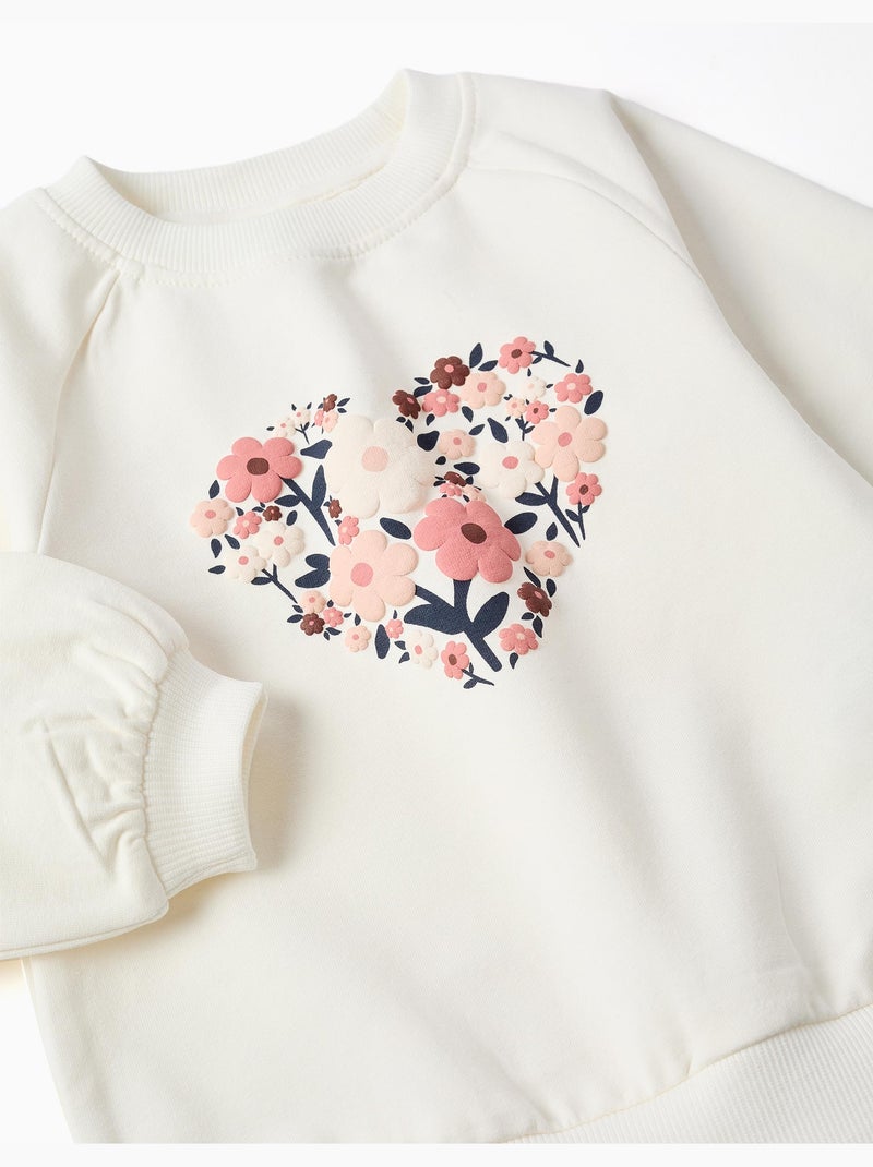 Conjunto de sudadera y un pantalón de algodón Blanco - Kiabi