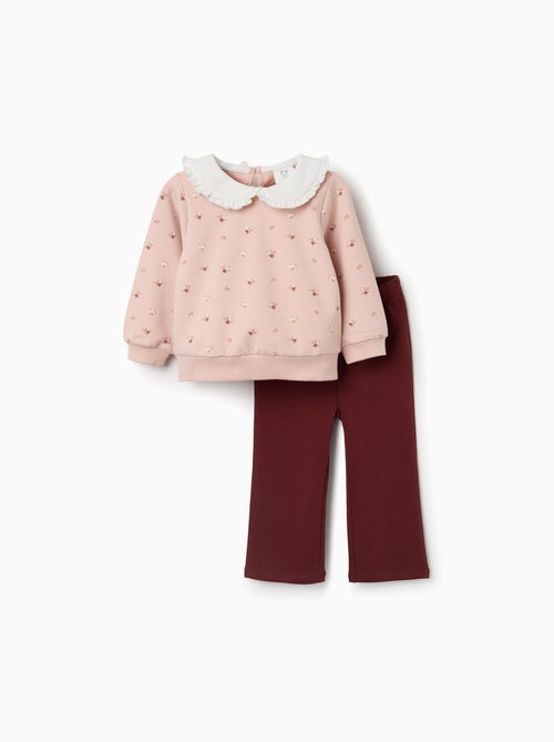 Conjunto de sudadera y un pantalón de algodón - Kiabi Conjunto de sudadera y un pantalón de algodón - Kiabi