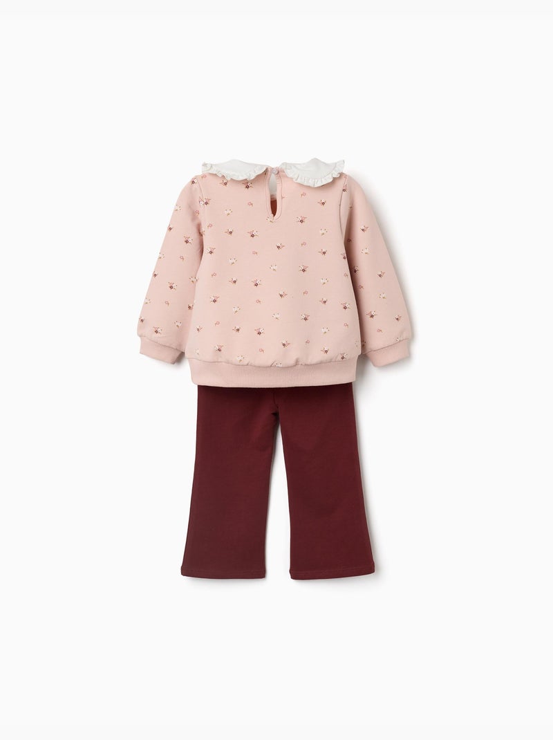 Conjunto de sudadera y un pantalón de algodón Rosa claro - Kiabi