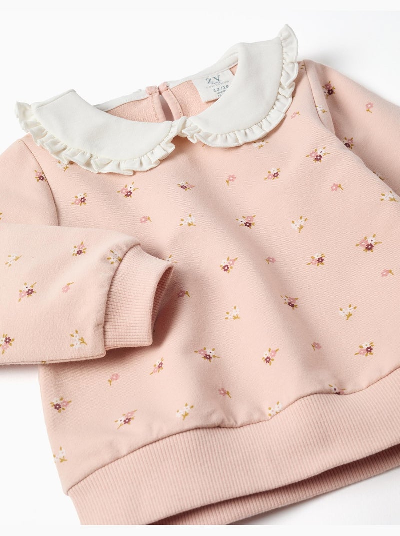 Conjunto de sudadera y un pantalón de algodón Rosa claro - Kiabi