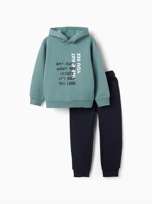 Conjunto de sudadera y un pantalón perchados con estampado - Kiabi