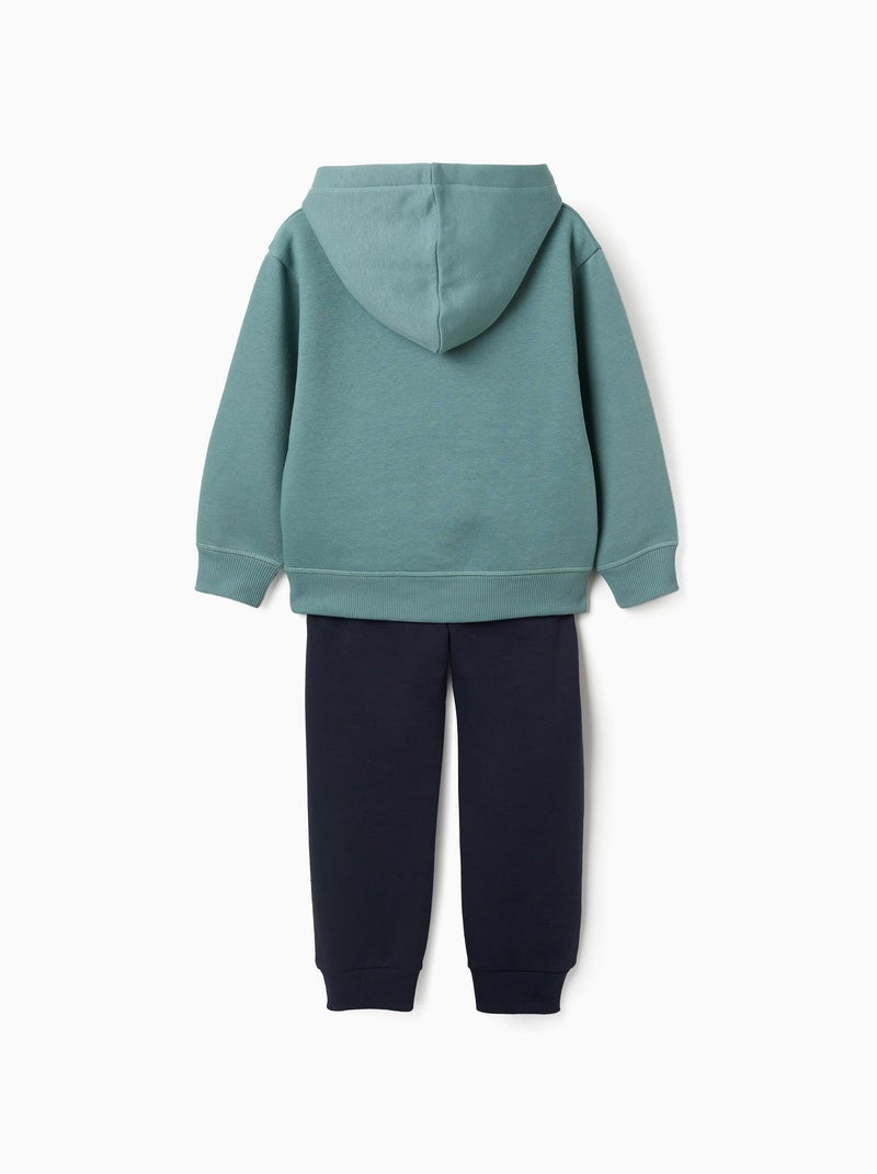 Conjunto de sudadera y un pantalón perchados con estampado Verde claro - Kiabi