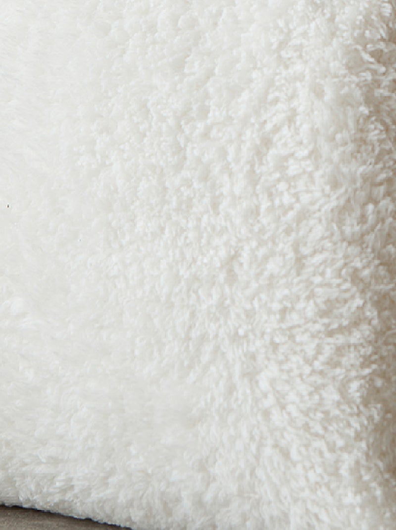 Conjunto de tela escocesa Sherpa y bolso Blanco roto - Kiabi