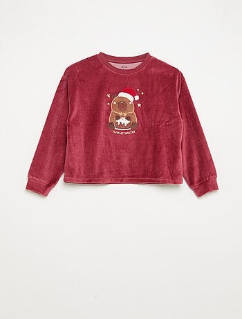 Conjunto de terciopelo - pijama de 2 piezas + antifaz para dormir