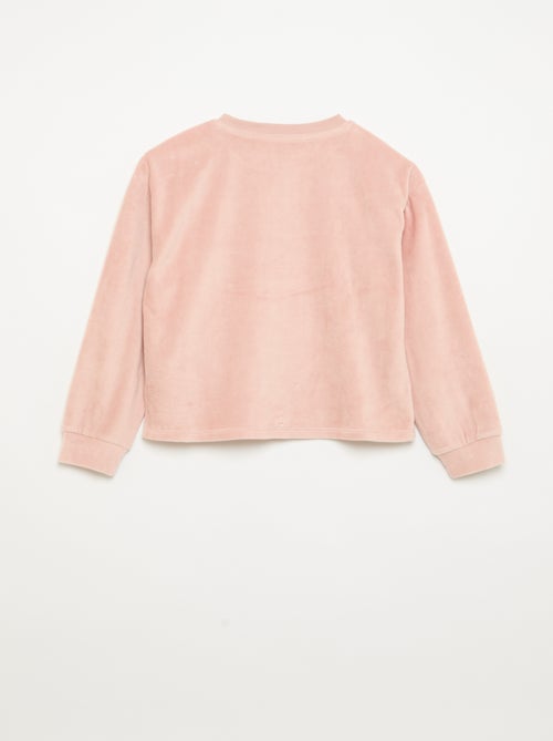 Conjunto de terciopelo - pijama de 2 piezas + antifaz para dormir - Kiabi