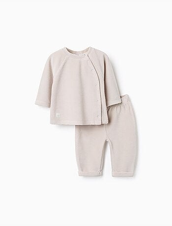 Conjunto de terciopelo acanalado