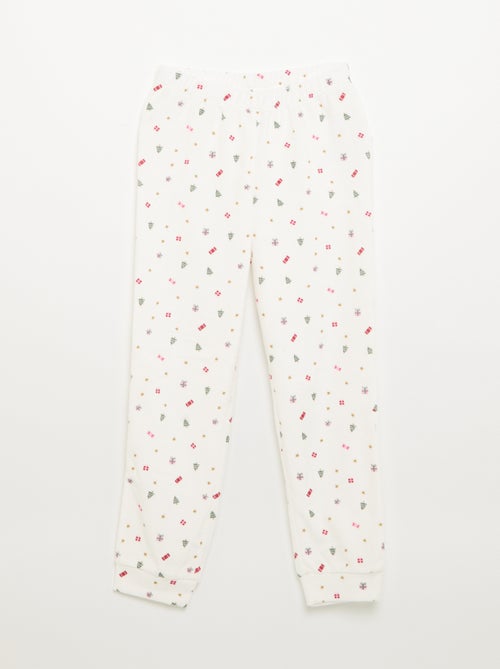 Conjunto de terciopelo "Navidad" - pijama de 2 piezas + antifaz para dormir - Kiabi