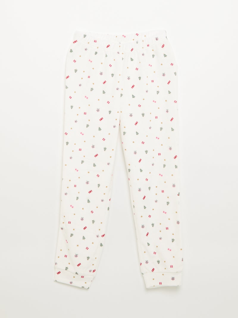 Conjunto de terciopelo "Navidad" - pijama de 2 piezas + antifaz para dormir Rojo - Kiabi