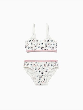 Conjunto de top y braguitas con stitch y angel