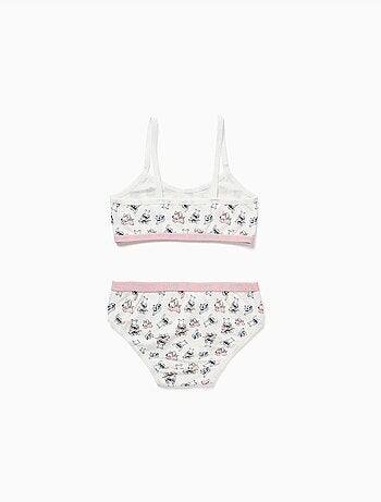 Conjunto de top y braguitas con stitch y angel