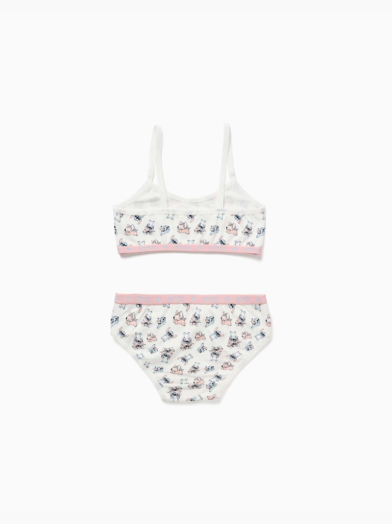 Conjunto de top y braguitas con stitch y angel Beige claro - Kiabi