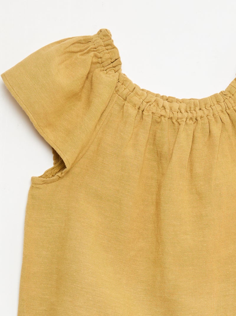 Conjunto de top y falda canvas Amarillo - Kiabi