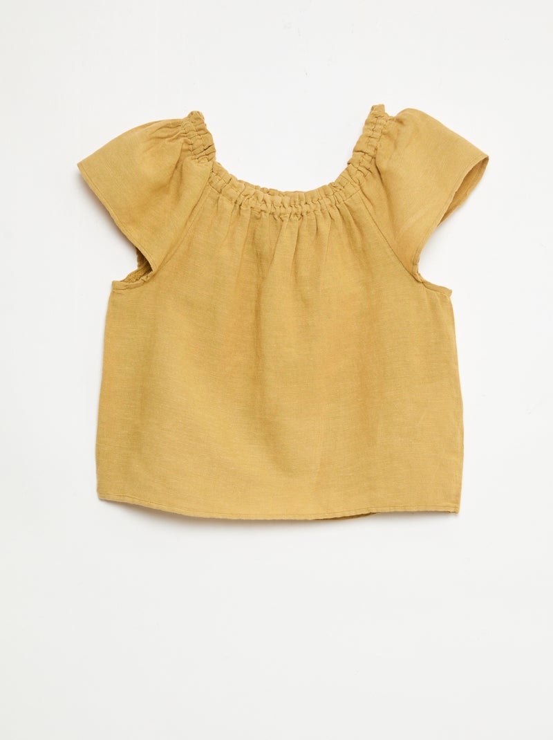 Conjunto de top y falda canvas Amarillo - Kiabi